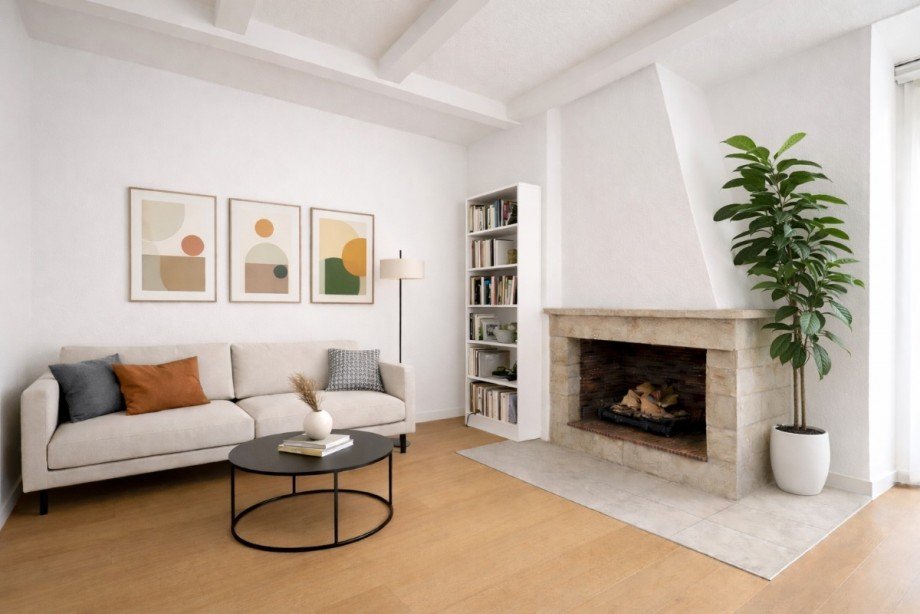 Kamin-Ecke virtuell Penthousewohnung Filderstadt