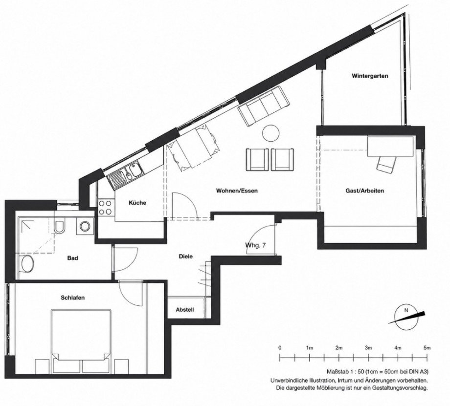 Grundriss 2 Etagenwohnung Filderstadt