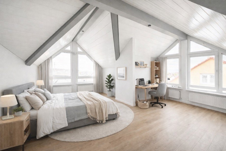 DG Studio als Schlafzimmer genutzt virtuell Maisonettewohnung Filderstadt