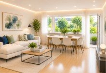 Wohnen - Einrichtung virtuell Sonnige 4-ZW, gro�er Hobbyraum, Terrasse mit Gartenzugang, Garage am Waldrand