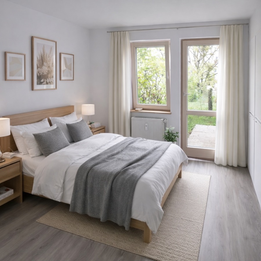 Schlafzimmer virtuell Erdgeschosswohnung Filderstadt
