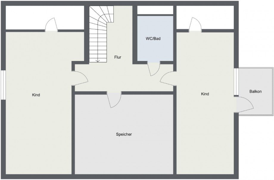 Haus Offenau - 2D - Obergeschoss - Image Einfamilienhaus Offenau
