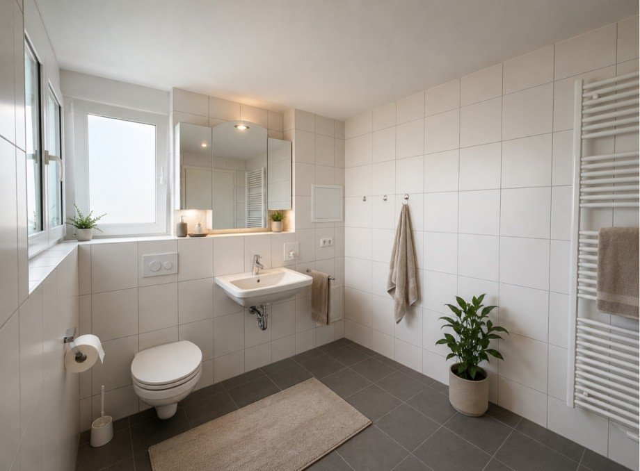 Bad virtuell eingerichtet Etagenwohnung Filderstadt
